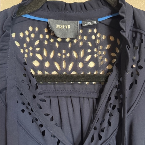 Anthropologie Maeve Midnight Blue Sleeveless Blouse - Picture 2 of 8